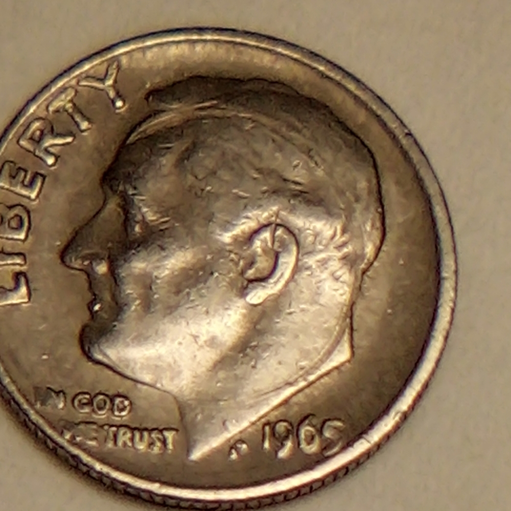 1965 dime Error